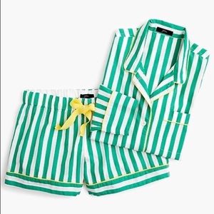 NWT J Crew Striped Preppy Nautical Pajamas